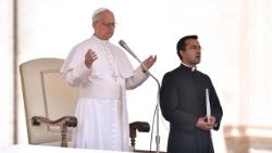 Papst Leo XIV. bei der Generalaudienz am 11.6.2025