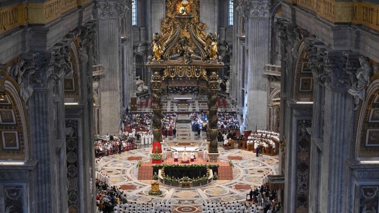 Blick in den Petersdom an diesem Sonntag
