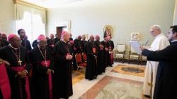 2025.06.16 Maaskofu wa Madagascar na Papa katika fursa ya hija yao ya Jubilei.