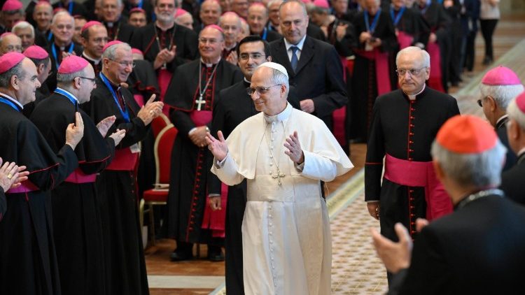 Pope Leo XIV meets with the Italian Episcopal Conference in the Vatican