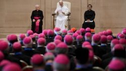 La papa Leon al XIV-lea, membrii Conferinței episcopale italiene (CEI)