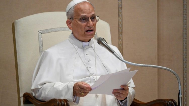 Pope Leo XIV addresses participants in the Jubilee of Governments