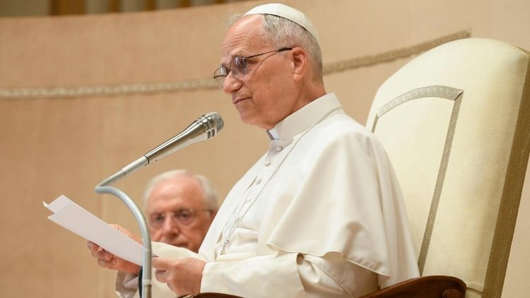 Pope Leo XIV addresses participants in the Jubilee of Governments