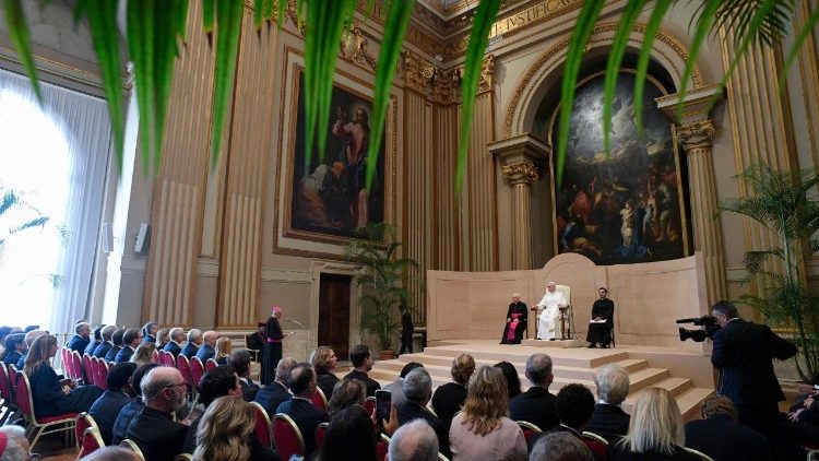  Папата на срещата с участниците в Юбилея на управляващите, 21 юни 2025