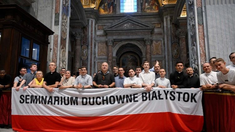 Na Jubileusz przyjechało wielu kleryków z Polski