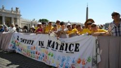 Młodzi na audiencji generalnej