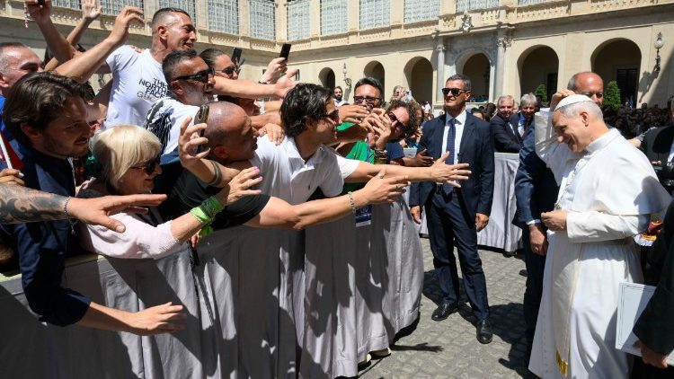 Pope Leo XIV meets participants in the World Day Against Drug Abuse and Illicit Trafficking