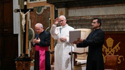 Pope Leo blesses representatives of the Reunion of Aid Agencies for the Oriental Churches (ROACO) on June 26, 2025