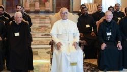 Vallombrosana புனித பெனடிக்ட் சபையாருடன் திருத்தந்தை 14-ஆம் லியோ 