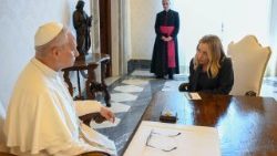 Pope Leo XIV and Italian PM Giorgia Meloni