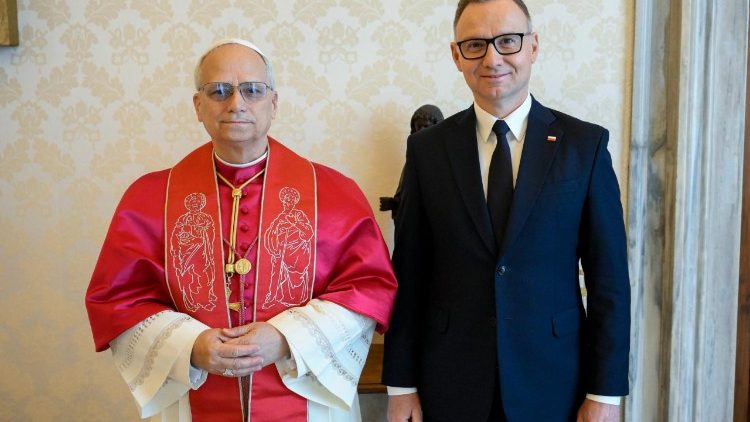 Papa Leone XIV riceve in udienza il presidente della Polonia, Andrzej Duda