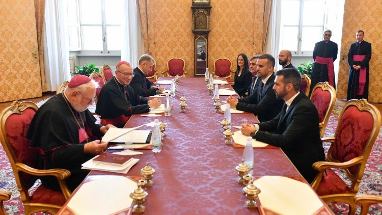 Prime Minister Milojko Spajić meets with officials of the Holy See's Secretariat of State