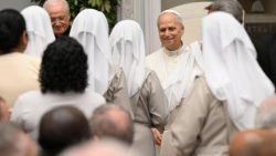 Pope Leo XIV receives participants in General Chapters of several religious institutes at Castel Gandolfo