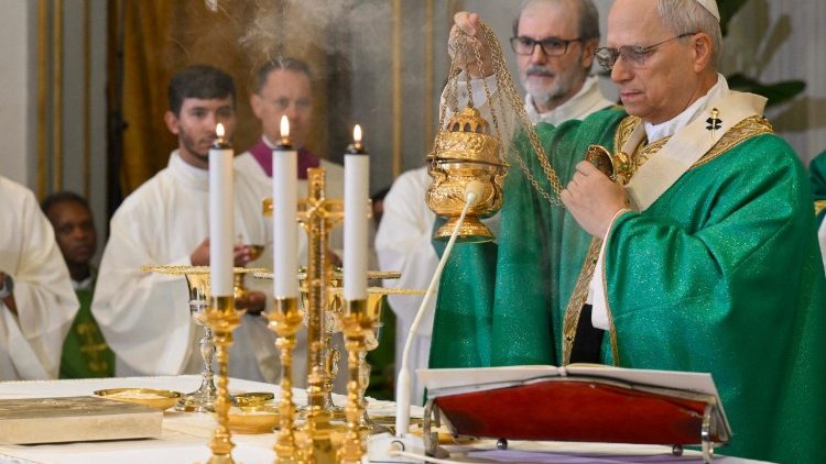 Папа падчас Імшы ў Кастэль Гандольфа