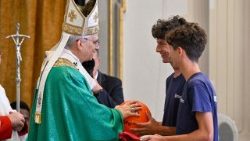 Падчас папскай Імшы ў Кастэль Гандольфа