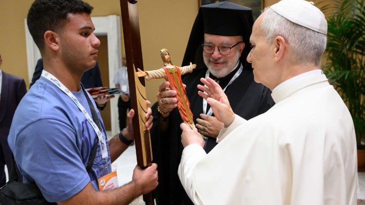 Kukutana na vijana wa Misri na Papa