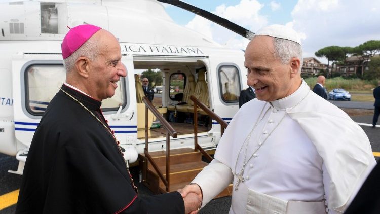 Abschied am Hubschrauber