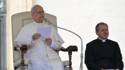 2025.08.06 Papa Leon al XIV-lea la cateheza audienței generale de miercuri.