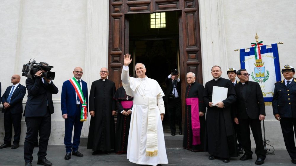 Papa Leon al XIV-lea la Sfânta Liturghie din 15 august 2025 la Castel Gandolfo