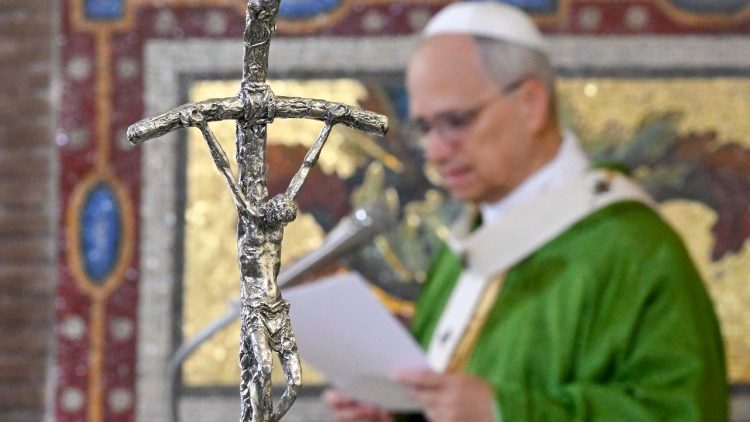 Папа Лев XIV на Св. Мессе святилище Санта-Мария-делла-Ротонда (Альбано-Лациале, 17 августа 2025 г.)