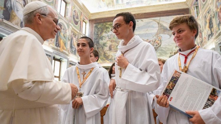 Popiežiaus audiencija ministrantams iš Prancūzijos