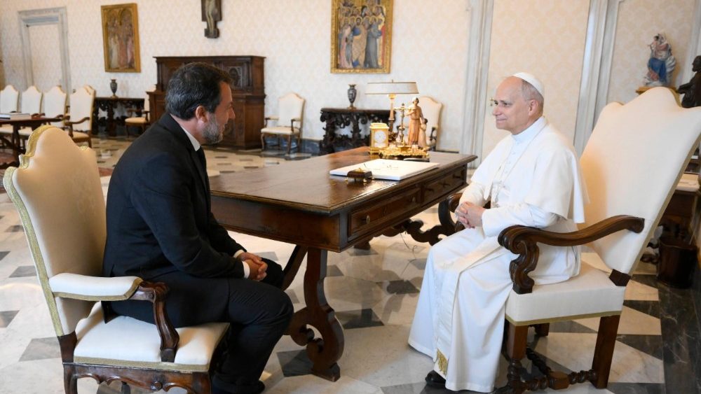 La Leon al XIV-lea, ministrul Matteo Salvini