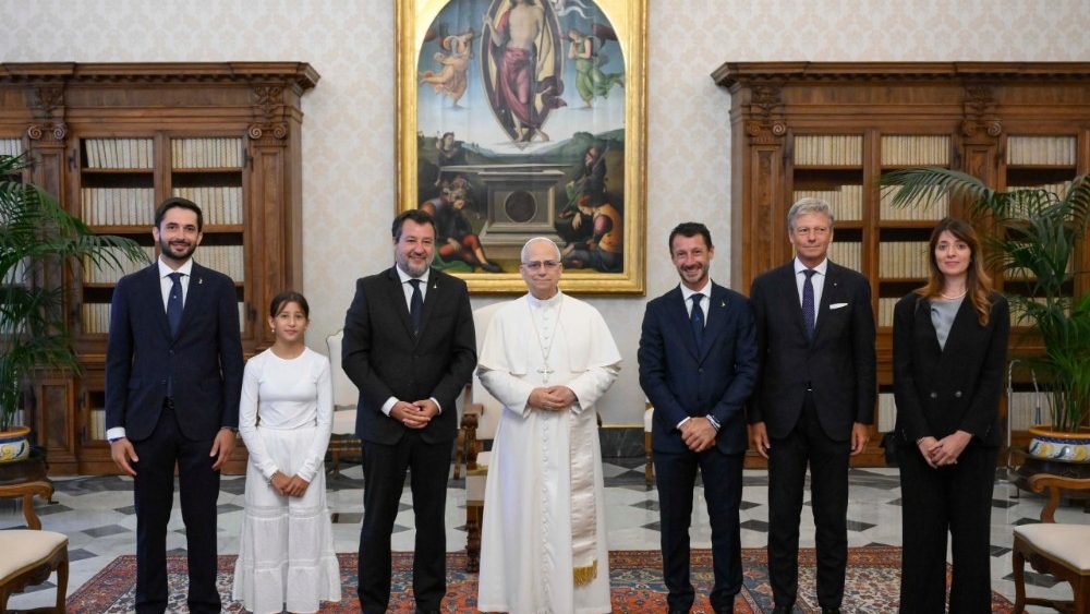 La Leon al XIV-lea, ministrul Matteo Salvini