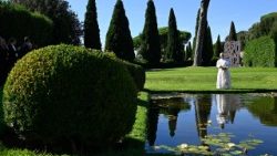 Папа на інаўгурацыі Мястэчка "Laudato si'" у Кастэль-Гандольфа