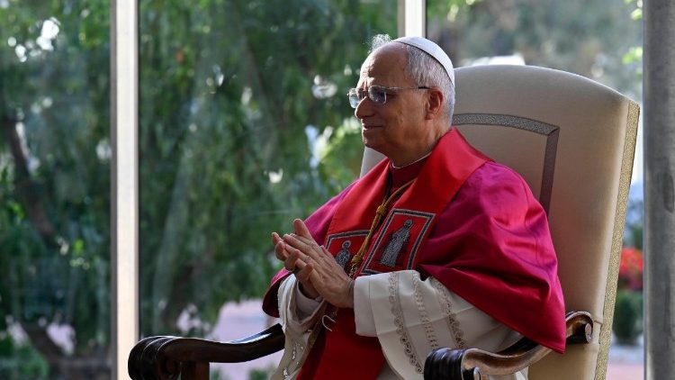 Leon XIV w Borgo Laudato Si'