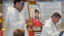 Misa de acción de gracias por la canonización de San Carlo Acutis, 8 de septiembre de 2025 en la Basílica de San Pedro