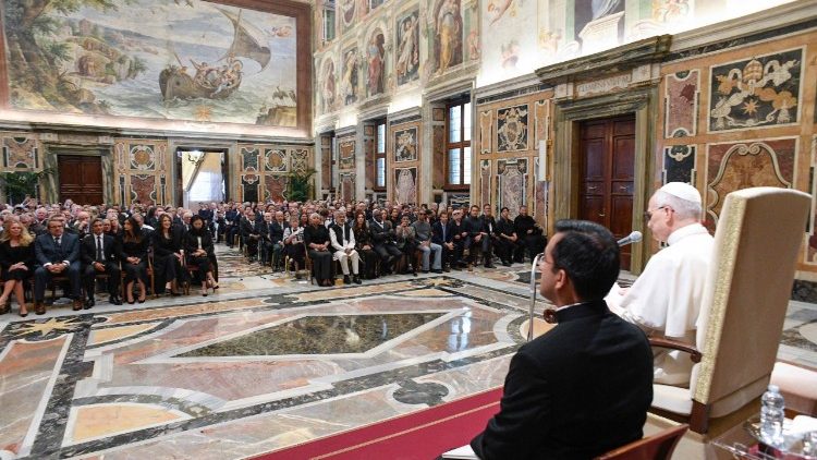 Beim Treffen im Vatikan
