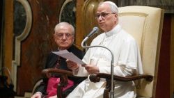 ലിയൊ പതിനാലാമഴ പാപ്പാ “സൃഷ്ടിയും പ്രകൃതിയും പരിസ്ഥിതിയും സമാധാനപരമായ ലോകത്തിന്”  എന്ന അന്താരാഷ്ട്ര ചർച്ചായോഗത്തിൽ പങ്കെടുത്തവരെ വത്തിക്കാനിൽ സ്വീകരിച്ചപ്പോൾ, 13/09/25