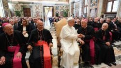 Påven med deltagare i seminariet 