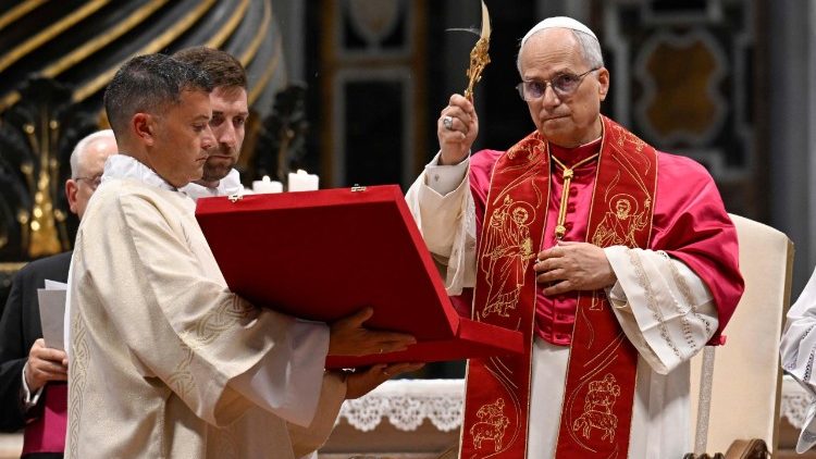 Popiežius Leonas XIV Guodžiančiųjų jubiliejaus maldos vigilijoje
