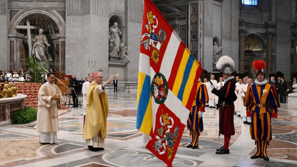 Sfânta Liturghie prezidată de cardinalul secretar de Stat, Pietro Parolin, cu ocazia depunerii jurământului Gărzii Pontificale Elvețiene. 
