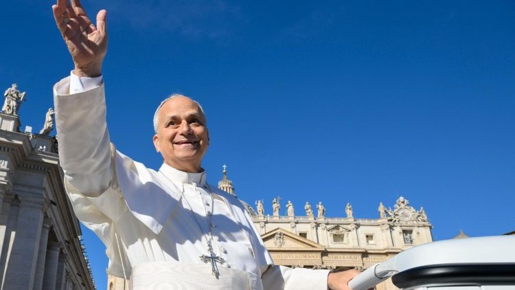 Pope Leo arrives in St Peter's Square for the Jubilee Audience