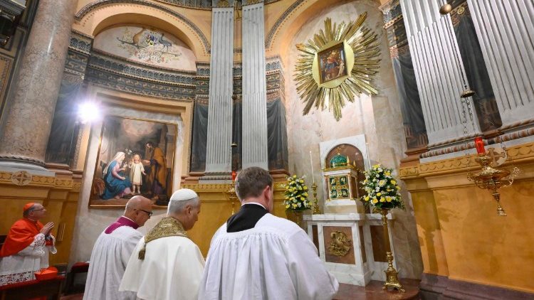 Wakati wa kubariki Picha ya Maria wa Pompei