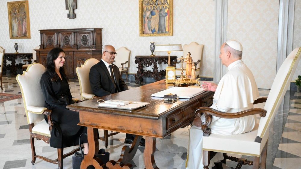 La papa Leon XIV, secretarul general al Organizației Statelor Americane, Albert Ramdin