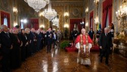 Leon XIV, în vizită la președintele Italiei, Sergio Mattarella