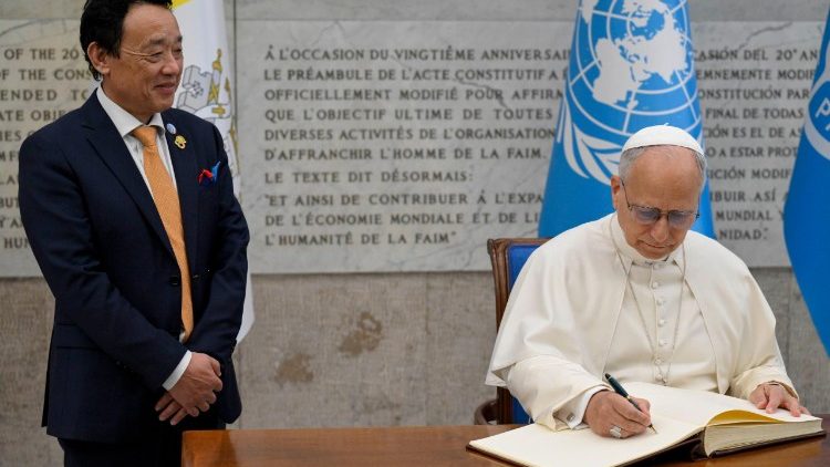 Папа Лъв XIV във ФАО