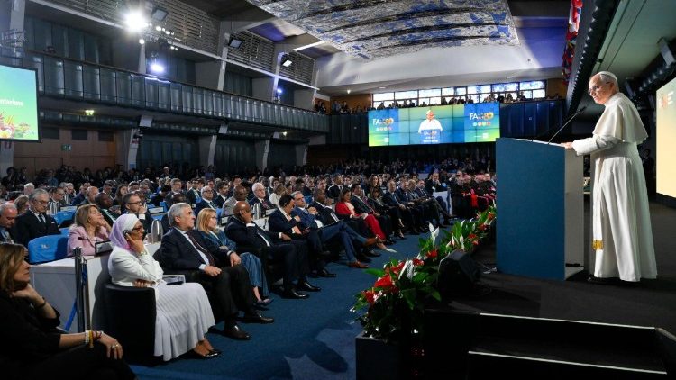 Momento del discurso del Papa