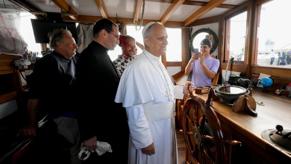 Леў XIV на борце парусніка “Bel Espoir”