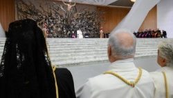 Папата с рицарите и дамите от Ордена на Божи Гроб в Йерусалим