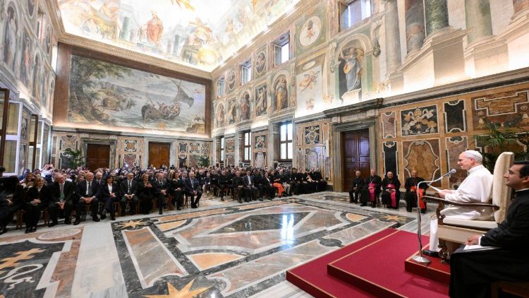 Audience du Pape  avec des professeurs et étudiants de l'Institut théologique pontifical Jean-Paul II pour les sciences du mariage et de la famille