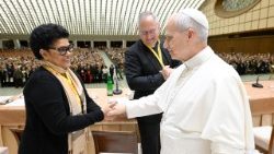 Papa Leão XIV durante o Jubileu das Equipas sinodais e Organismos de participação