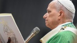 Papst Leo bei der Messe zur Heilig-Jahr-Feier der Synodenteams und Mitwirkungsgremien im Petersdom am Sonntag, den 26. Oktober 