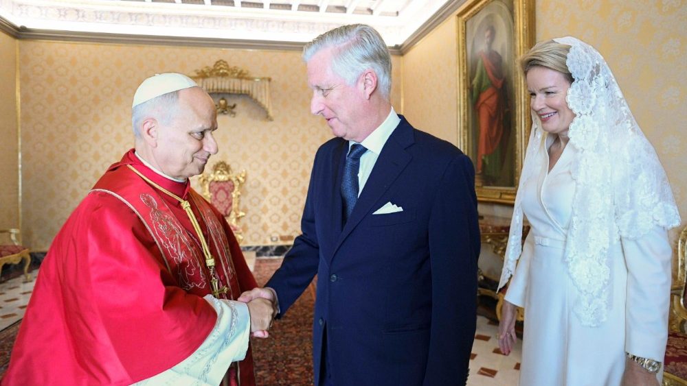 La Leon XIV, regele Philippe al Belgiei și regina Mathilde