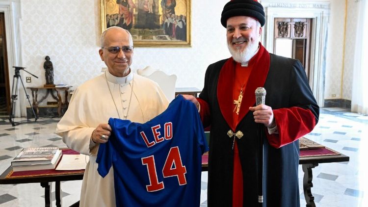 Pope Leo meets with His Holiness Mar Awa II, the Catholicos Patriarch of the Assyrian Church of the East