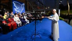 Påven vid det internationella fredsmötet 