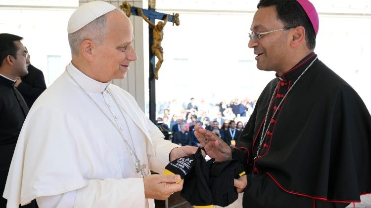 Bishop Earl K. Fernandes  with Pope Leo XIV